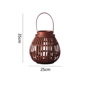 Vente en gros de bougeoir en bambou et osier Lanterne en bambou naturel pour maison restaurant hôtel fabriqué au Vietnam - Product Image 3