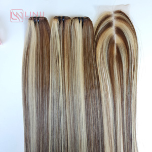 Extensions de cheveux vierges Remy du Vietnam vente de cheveux droits droits/os couleurs de surbrillance cheveux humains de haute qualité - Product Image 2