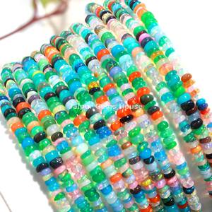 ลูกปัดโอปอลเอธิโอเปียธรรมชาติหลากสีสวยงาม ขายดี คุณภาพสูง AAA ขนาด 16 นิ้ว โอปอลเรนโบว์ไฟเวโล - Product Image 1