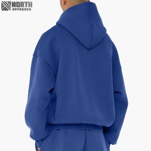 Blank Fashion <b>Cropped</b> Hoodie <b>Men</b> Fleece High Quality Cotton Oversized Streetwear Puff Printing Custom <b>Cropped</b> 450 gsm hoodie - Product Image 5