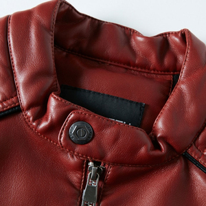 Chaqueta de piel de oveja Premium para hombre, abrigo de motorista para motocicleta, moda cálida de otoño, ropa de calle informal ajustada Vintage, soporte al por mayor - Product Image 4