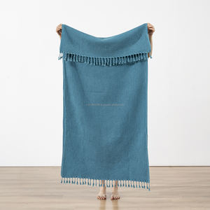 Stonewash Waffle Peshtemal Toalla 36x65 pulgadas 90x170cm-Toalla ultrasuave lavada a la piedra, pedido mínimo bajo hecho en Turquía - Product Image 1