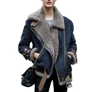 Nuevo diseño de moda polar hebilla solapa casual calle otoño invierno abrigo Top mujer chaqueta cálida prendas de vestir exteriores elegante ajuste a medida - Product Image 1