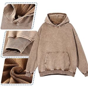 Sudadera con Capucha Vintage para Hombre, Personalizada, Extra Grande, de Algodón de Calidad Terry, Gruesa, Sin Cordones, Lavada al Ácido, Unisex - Product Image 2