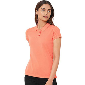 Polos de tela de algodón para niñas, camisetas personalizadas con cuello vuelto - Product Image 1