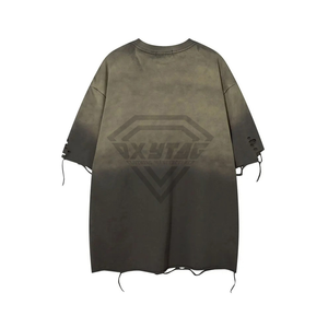 T-shirt de détresse surdimensionné vierge T-shirt unisexe Box Tshirt personnalisé en détresse surdimensionné T-shirts pour hommes Vente en gros - Product Image 2