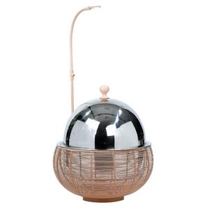 Chafing Dish Redondo Creativo de Acero Inoxidable Dorado con Soporte en Espiral Único y Tapa para Eventos de Catering en Hoteles y Bodas - Product Image 4