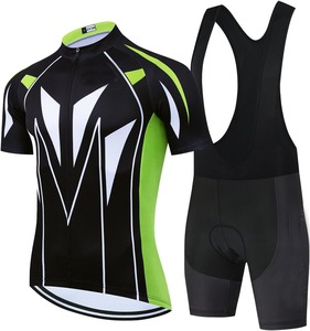 Conjunto de Maillot y Culotte de Ciclismo Personalizado con Estampado por Transferencia Térmica, Transpirable, de Poliéster/Algodón 220g, Unisex, Estilo Anti-Desgaste - Product Image 1