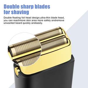 Afeitadora Eléctrica Inalámbrica para Hombre, Recargable, de Viaje, en Negro, con Doble Cuchilla para Afeitar la Cara, Repuesto Rotatorio - Product Image 4