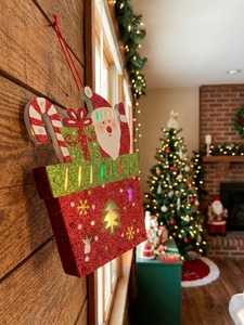 Decorazione Natalizia Personalizzabile Babbo Natale con 20 Luci LED Ornamento Artigianale in Acrilico per Uso Esterno Regalo per le Festività - Product Image 3