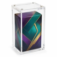 Boîte de présentation de cartes à collectionner en acrylique magnétique personnalisée en gros, protection UV, boîte organisatrice en acrylique