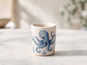 Ceramic Screen Printed Cartoon Fish Pattern Tea & Coffee <b>Mugs</b> Classic Style Dishwasher Safe Gift <b>Box</b> Packaging for Giveaways - Product Image 2