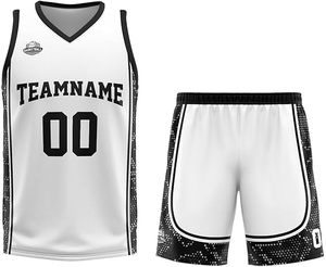 Ensemble de maillots de basket-ball réversibles antibactériens personnalisés 100% polyester respirant unisexe pour votre propre équipe de basket-ball - Product Image 1