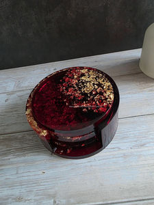 ที่รองแก้วเรซิ่นทันสมัย คุณภาพพรีเมียม หรูหรา รูปทรงสี่เหลี่ยม ผลิตด้วยมือ อุปกรณ์เสริมเครื่องดื่ม Tradebyd - Product Image 4