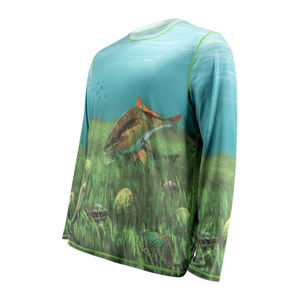 Venta al por mayor de secado rápido camisa de pesca de manga larga personalizada impermeable hombres camisa de pesca - Product Image 4