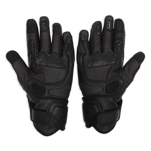 Men's Leather Motorcycle Gloves Summer Vintage Retro Black Motorcycle Auto Racing Wear Genuine Leather Gloves For Men - Product Image 2
