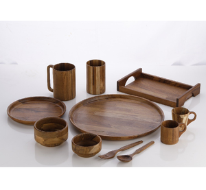 Ensemble de table en bois Mobilier classique personnalisé Table de dîner Ensemble de table à manger Ustensiles de cuisine et restaurant d'occasion - Product Image 5