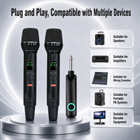 Ensemble de microphones sans fil portables avec boîtier métallique, suppression du bruit, anti-interférences, signal stable pour église, mariage, spectacle en direct