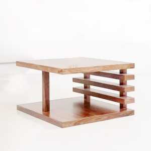 Modern Solid Wood Square Coffee <b>Table</b> with Open <b>Shelf</b> Storage Home Living Room Furniture Side <b>Table</b> - Product Image 5