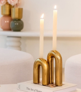 Exquisito candelabro de mesa con acabado dorado, candelabro decorativo apropiado para Navidad para el hogar, restaurante, habitación, vajilla - Product Image 2