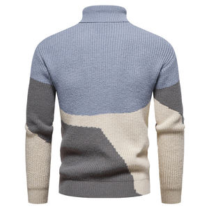 <b>Men</b> Ribbed <b>Turtleneck</b> <b>Sweater</b> Modern Style Winter Knitwear Factory Price - Product Image 6