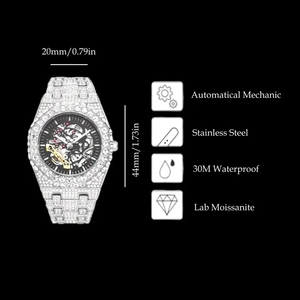 Reloj de Pulsera de Lujo para Hombre con Diamante Moissanite VVS, Esfera de Cristal y Construcción Premium para un Estilo Distintivo - Product Image 2