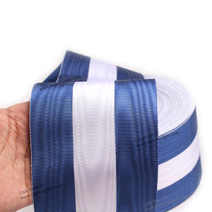 Custom Made Colorful <b>Masonic</b> Regalia Moire Ribbon / Ceremonial <b>Medal</b> Moire Ribbons High Quality Sash Ribbon - Product Image 2