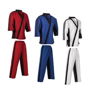 Servicio OEM ODM Ropa deportiva con cuello en V Conjuntos de uniformes Tela suave Algodón Poliéster Absorbe la humedad Uniformes de Karate Traje - Product Image 4