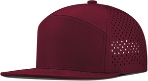 Wellprove White 6-Panel Snapback Cap Mesh Adjustable <b>Flat</b> Brim Breathable Solid Unisex Four Seasons Outdoor Casual <b>Hat</b> 100% - Product Image 2