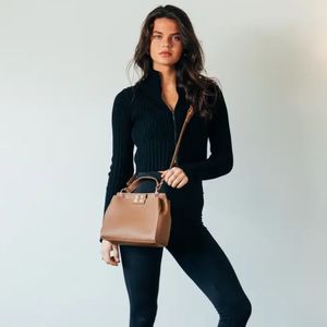Sacs à main pour femmes en cuir PU de luxe, design décontracté, bandoulière unique, sacs à main tendance pour femmes, imperméables, en litchi - Product Image 2