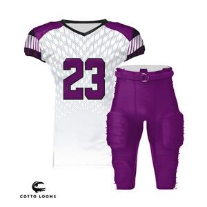 OEM American football jersey and uniform soft touch polyester durable <b>mesh</b> sublimated sportswear set - Product Image 5