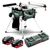 Ensemble de scie à table sans fil Metabos TS 36-18 LTX 36V-18V 5.5Ah avec batterie, moteur sans balais, 254 mm, kit combiné OEM, garantie 3 ans, 6000 tr/min, bricolage