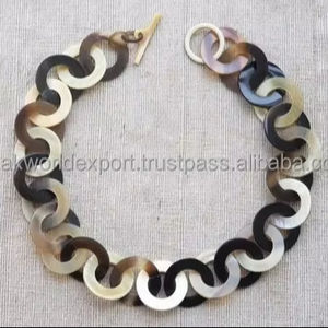 Hot Design Natural Buffalo Horn <b>Bracelet</b>/<b>Bangles</b> Luxury/Classic Style with Quartz Main Stone for Unisex Wedding Party Use-FWE - Product Image 5