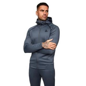 Survêtement d'hiver personnalisé pour hommes vêtements de sport décontractés lettre impression Slim Fit Jogging couleur unie polyester coton grande taille logo - Product Image 2