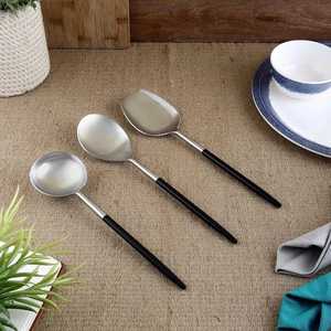 Acero de alta calidad restaurante Hotel boda cubiertos cuchara de plata Tenedor de Metal cuchillo vajilla de acero inoxidable de la India - Product Image 1