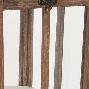 Linterna de vela colgante hecha a mano, Base de madera, soporte de vidrio personalizable, accesorio decorativo de acento de mesa estético mínimo - Product Image 3