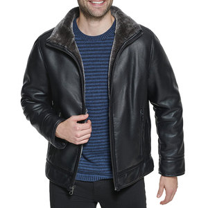 Factory Manufacture Solid Color Men <b>Leather</b> <b>Jacket</b> Design Your Own Product <b>Leather</b> <b>Winter</b> <b>Jacket</b> - Product Image 1