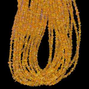 Pépites brutes d'opale éthiopienne orange pépites non coupées perles brin opale de feu naturelle pour bijoux faits à la main collier Bracelet Design - Product Image 1