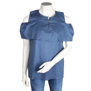 เสื้อเปิดไหล่ผู้หญิง - สีกรมท่า - สีกรมท่า/สีน้ำเงิน - Product Image 4