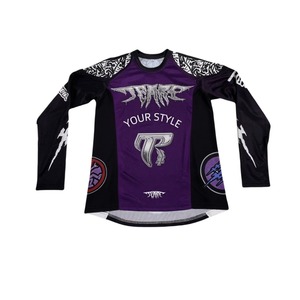 Venta al por mayor personalizada de montaña de los hombres de la sublimación de manga larga jersey de media manga camisetas de carreras de motos Motocross Jersey - Product Image 2
