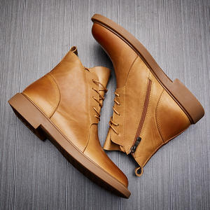 Chaussures décontractées légères avec semelle absorbant la transpiration et structure flexible, chaussures de tous les jours pour hommes, chaussures en cuir - Product Image 3