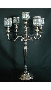 Menorah — métal plaqué Nickel, fait à la main, nouveau Design, décoration de noël, 1 pièce - Product Image 3