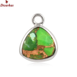 จี้เงินแท้ 925 ทำมือ ประดับด้วยหินเทอร์ควอยซ์สีน้ำเงินทองแดง สำหรับสร้อยคอ สร้อยข้อมือ พร้อมส่ง - Product Image 5