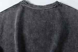 Women'<b>s</b> Acid Wash Crop Top, Vintage Style Short Sleeve T-shirt, Soft & Breathable Wholesale Custom Logo Acid Wash T-shirt - Product Image 5