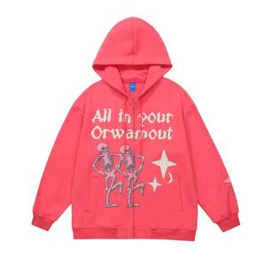 Sweat à capuche à impression bouffante avec logo personnalisé best-seller Fabricants de vêtements Streetwear Sweats à capuche à impression bouffante en coton polaire pour hommes - Product Image 6