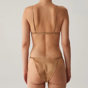 High Quality 100% Cotton Quick Dry Water Bra Full Cup Cut Thong <b>Bikini</b> Set Swimsuits Ruffle <b>String</b> Sexy Two Piece Beachwear - Product Image 3