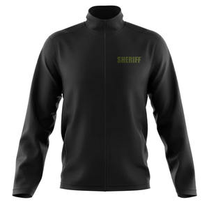 Venta al por mayor poliéster bordado logo cremallera completa Sheriff hombres Softshell chaqueta cortavientos correr sólido chaqueta al aire libre - Product Image 1