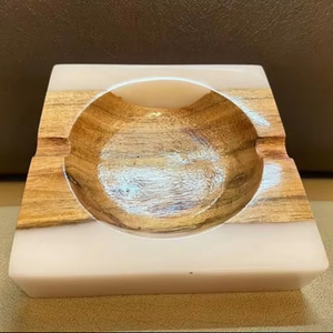 Cenicero de madera de 2 ranuras de alta calidad para cigarrillos o cigarros Forma y tamaño personalizados para uso doméstico - Product Image 1