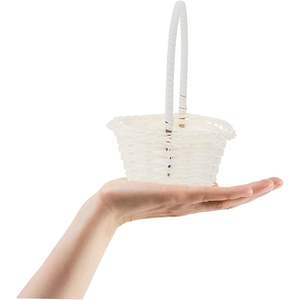 Almacenamiento de flores tejidas de estilo pastoral, diseño multifuncional hecho a mano para decoración del hogar para sala de estar, dormitorio, Oficina - Product Image 2