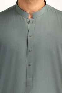 Full Sleeves Plus Size Casual Thermal Breathable <b>Men</b> Shalwar Kameez Plain Dyed Polyester/Cotton by QJ IMPEX - Product Image 3